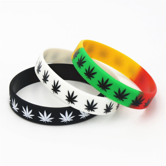 Cannabis Rasta Reggae Silicone Bracelet